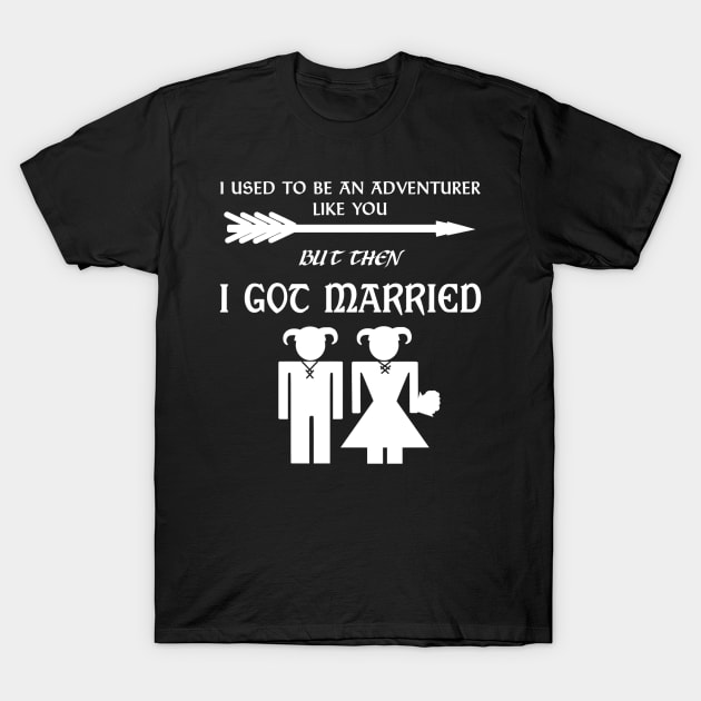 But Then I Got Married (White) T-Shirt by Graograman